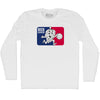 Beer League Hops Playing Basketball Logo Adult Cotton Long Sleeve T-shirt by Tribe Lacrosse