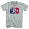 Beer League Hops Playing Basketball Logo Adult Tri-Blend V-neck T-shirt by Tribe Lacrosse