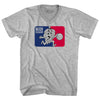 Beer League Hops Playing Basketball Logo Adult Cotton V-neck T-shirt by Tribe Lacrosse