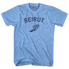 Beirut Running Track Winged Foot Adult Tri-Blend T-shirt by Tribe Lacrosse