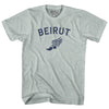 Beirut Running Track Winged Foot Adult Tri-Blend T-shirt by Tribe Lacrosse