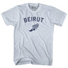 Beirut Running Track Winged Foot Adult Tri-Blend T-shirt by Tribe Lacrosse