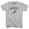 Beirut Running Track Winged Foot Adult Cotton T-shirt by Tribe Lacrosse