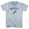 Beirut Running Track Winged Foot Adult Tri-Blend V-neck T-shirt by Tribe Lacrosse