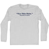 Benjamin Franklin Tax This Dick Quote Adult Cotton Long Sleeve T-shirt by Tribe Lacrosse