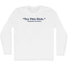 Benjamin Franklin Tax This Dick Quote Adult Cotton Long Sleeve T-shirt by Tribe Lacrosse