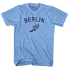 Berlin Running Track Winged Foot Adult Tri-Blend T-shirt by Tribe Lacrosse
