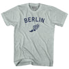 Berlin Running Track Winged Foot Adult Tri-Blend T-shirt by Tribe Lacrosse