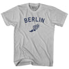 Berlin Running Track Winged Foot Adult Cotton T-shirt by Tribe Lacrosse