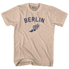 Berlin Running Track Winged Foot Adult Cotton T-shirt by Tribe Lacrosse