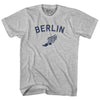 Berlin Running Track Winged Foot Adult Cotton T-shirt by Tribe Lacrosse