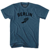 Berlin Running Track Winged Foot Adult Cotton T-shirt by Tribe Lacrosse