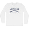 Bethany Beach Surf Break Crossed Surf Board Surfing Destination Adult Cotton Long Sleeve T-Shirt by Tribe Lacrosse
