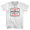 Bethlehem Steel Fc Crest Soccer Adult Tri-Blend V-neck T-shirt by Tribe Lacrosse
