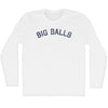 Big Balls Adult Cotton Long Sleeve T-shirt by Tribe Lacrosse