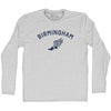 Birmingham Running Track Winged Foot-Adult Cotton Long Sleeve T-shirt by Tribe Lacrosse