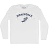 Birmingham Running Track Winged Foot-Adult Cotton Long Sleeve T-shirt by Tribe Lacrosse