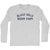 Black Gold Worm Farm Adult Cotton Long Sleeve T-shirt by Tribe Lacrosse