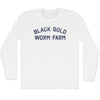 Black Gold Worm Farm Adult Cotton Long Sleeve T-shirt by Tribe Lacrosse