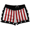 Black, Red and White Champ Shorty Short Gym Shorts 2.5" Inseam Made In USA by Tribe Lacrosse