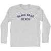 Black Sand Beach Adult Cotton Long Sleeve T-shirt by Tribe Lacrosse