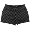 Pinstripes Shorty Short Gym Shorts 2.5" Inseam Made In USA by Tribe Lacrosse