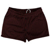 Pinstripes Shorty Short Gym Shorts 2.5" Inseam Made In USA by Tribe Lacrosse