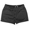 Pinstripes Shorty Short Gym Shorts 2.5" Inseam Made In USA by Tribe Lacrosse