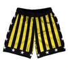 Black and Yellow Champ Athletic Running Fitness Exercise Shorts 7" Inseam Shorts Made In USA by Tribe Lacrosse