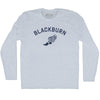 Blackburn Running Track Winged Foot-Adult Tri-Blend Long Sleeve T-shirt by Tribe Lacrosse