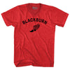 Blackburn Running Track Winged Foot-Adult Tri-Blend V-neck T-shirt by Tribe Lacrosse