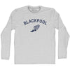 Blackpool Running Track Winged Foot-Adult Cotton Long Sleeve T-shirt by Tribe Lacrosse