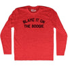 Blame It On The Boogie Adult Tri-Blend Long Sleeve T-shirt by Tribe Lacrosse