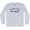 Blame It On The Boogie Adult Tri-Blend Long Sleeve T-shirt by Tribe Lacrosse