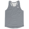 Blank Grey Dark Running Racerback Singlet Track Tops Made In USA by Tribe Lacrosse