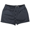Pinstripes Shorty Short Gym Shorts 2.5" Inseam Made In USA by Tribe Lacrosse