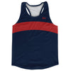 Blue Navy And Red Dark Running Track Tops Made In USA by Tribe Lacrosse