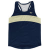 Blue Navy And Vegas Gold Running Track Tops Made In USA by Tribe Lacrosse