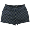 Pinstripes Shorty Short Gym Shorts 2.5" Inseam Made In USA by Tribe Lacrosse