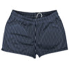 Pinstripes Shorty Short Gym Shorts 2.5" Inseam Made In USA by Tribe Lacrosse