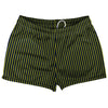 Pinstripes Shorty Short Gym Shorts 2.5" Inseam Made In USA by Tribe Lacrosse
