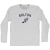 Bolton Running Track Winged Foot-Adult Cotton Long Sleeve T-shirt by Tribe Lacrosse