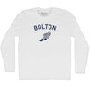 Bolton Running Track Winged Foot-Adult Cotton Long Sleeve T-shirt by Tribe Lacrosse