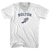 Bolton Running Track Winged Foot-Adult Cotton V-neck T-shirt by Tribe Lacrosse