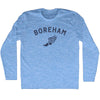 Boreham Running Track Winged Foot Adult Tri-Blend Long Sleeve T-shirt by Tribe Lacrosse