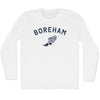 Boreham Running Track Winged Foot Adult Cotton Long Sleeve T-shirt by Tribe Lacrosse