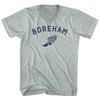 Boreham Running Track Winged Foot Adult Tri-Blend V-neck T-shirt by Tribe Lacrosse