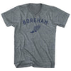 Boreham Running Track Winged Foot Tri-Blend V-neck Womens Junior Cut T-shirt by Tribe Lacrosse
