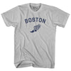 Boston Running Track Winged Foot Adult Cotton T-shirt by Tribe Lacrosse