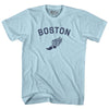 Boston Running Track Winged Foot Adult Cotton T-shirt by Tribe Lacrosse